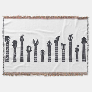 Guitars headstock throw blanket