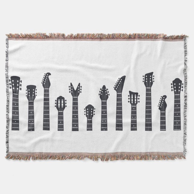 Guitars headstock throw blanket (Front)