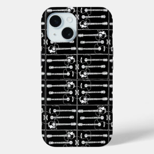 Guitars in black iPhone 15 case