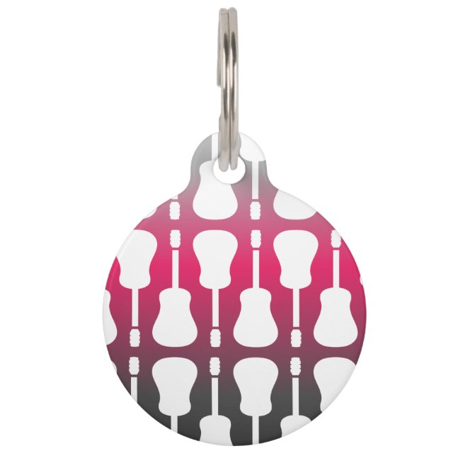 Guitars in fun colours pet tag (Front)