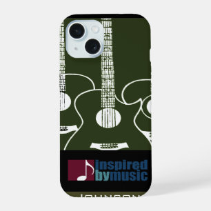 Guitars music-inspired graphic iPhone 15 case