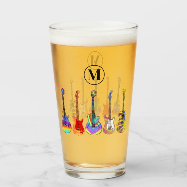 Guitars Personalized  Glass (Front Filled)