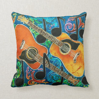 Guitars Polyester Throw Pillow 16" x 16"