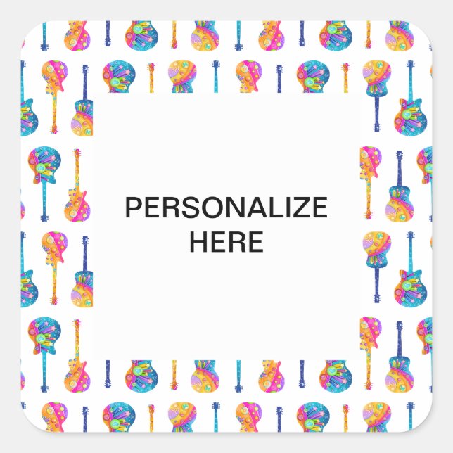GUITARS STICKER personnalisable (Devant)