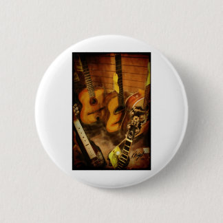 Guitars Watercolor 2 Inch Round Button