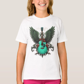 Guiter print T-shirt design 
