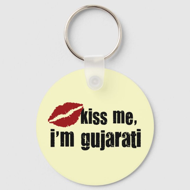 Gujrati Kiss Keychain (Front)