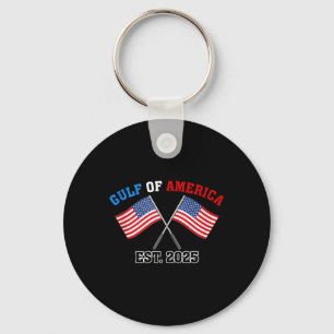 Gul-f Retro Of America Est 2025 Usa American Flag Keychain