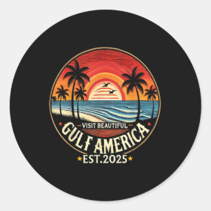 Gulf America Funny Trump Renaming Classic Round Sticker