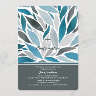 Gulf Blue Confirmation Invitation