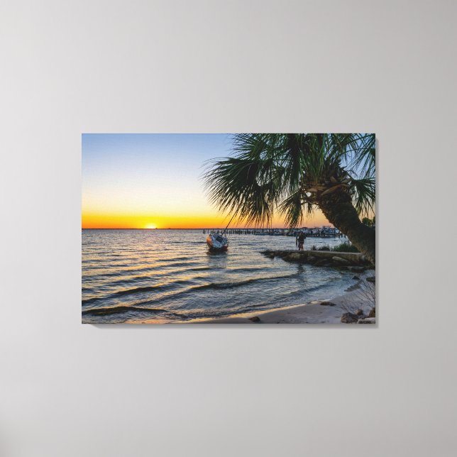 Gulf Breeze Florida Sunset Canvas Print (Front)