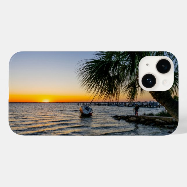 Gulf Breeze Florida Sunset iPhone Case (Back (Horizontal))