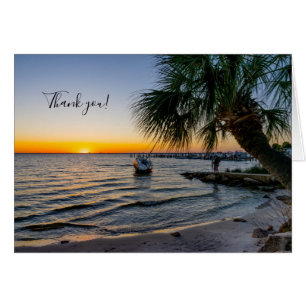 Gulf Breeze Florida Sunset Thank You Card