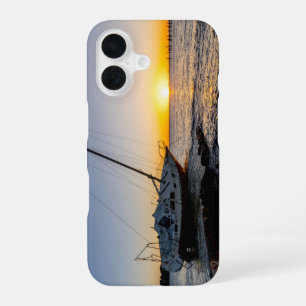 Gulf Breeze Sailboat And Jetty Sunset iPhone Case