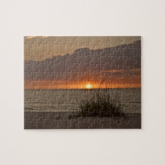 Gulf Coast Beach Sunset - 8x10 - 110 pc Jigsaw Puzzle (Horizontal)