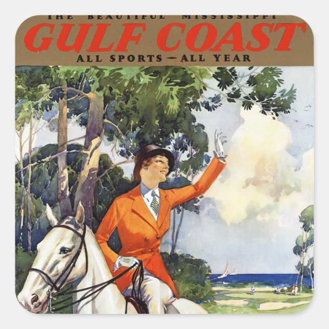 Gulf Coast Square Sticker (Front)