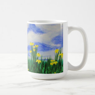 Gulf Cove Flowers in a Bright Field Coffee Mug