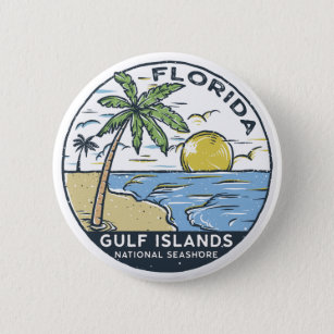 Gulf Islands National Seashore Florida Vintage 2 Inch Round Button