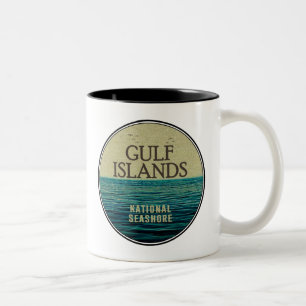 Gulf Islands National Seashore Ocean Birds Two-Tone Coffee Mug
