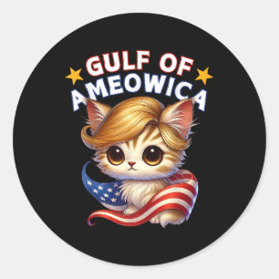 Gulf Of Ameowica America Mexico Trump Hair Cat Classic Round Sticker