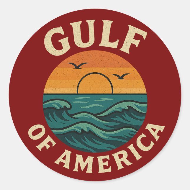 Gulf Of America Classic Round Sticker (Front)