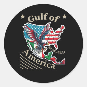 Gulf Of America Day 02.09.25 Trump Patriot Usa Gul Classic Round Sticker