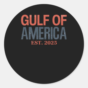 Gulf Of America Est 2025 Classic Round Sticker