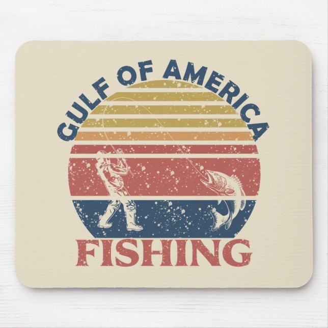 Gulf of America fishing pole American patriotic Mouse Pad (Front)