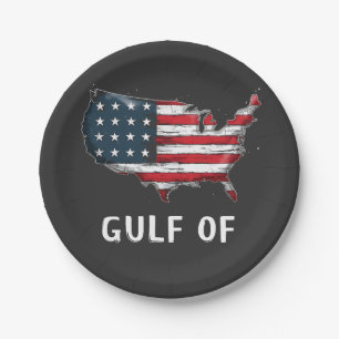 Gulf Of America Funny Trump East Cost Mexico  Paper Plate