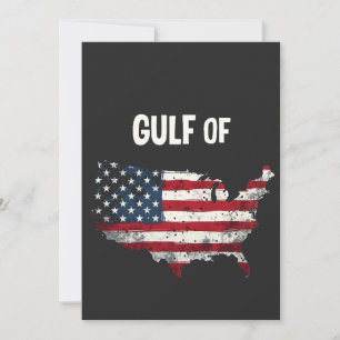Gulf Of America Funny Trump USA Map Flag  Announcement