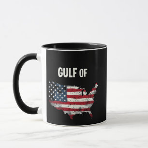 Gulf Of America Funny Trump USA Map Flag  Mug