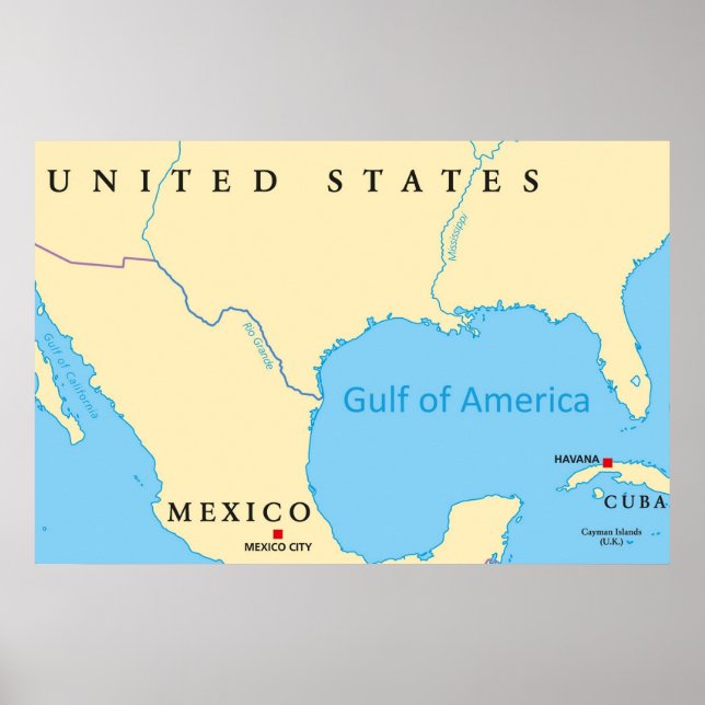 Gulf of America Map Poster (Front)