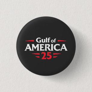 Gulf of America Patriotic American Trump USA Flag 1 Inch Round Button