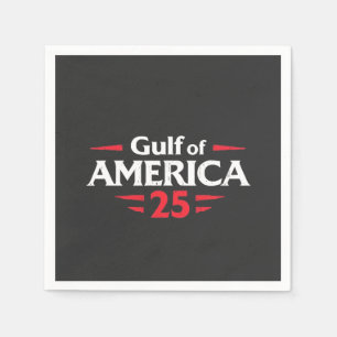 Gulf of America Patriotic American Trump USA Flag Napkin