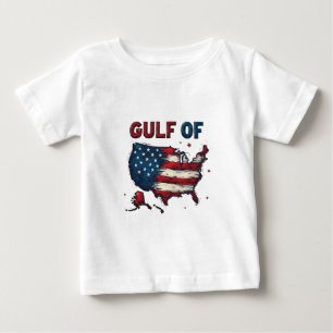 Gulf of America USA Map Trump USA Gulf of Mexico Baby T-Shirt