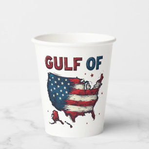 Gulf of America USA Map Trump USA Gulf of Mexico Paper Cups