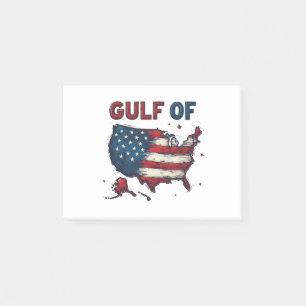 Gulf of America USA Map Trump USA Gulf of Mexico Post-it Notes