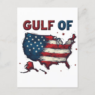 Gulf of America USA Map Trump USA Gulf of Mexico Postcard