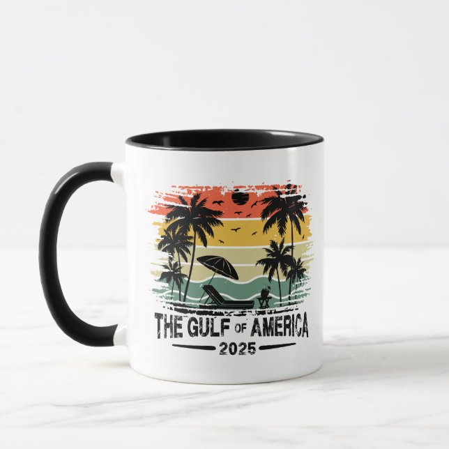 Gulf of America vintage American patriotic design Mug (Left)