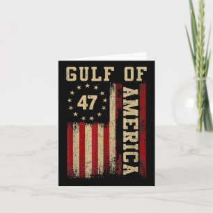 Gulf Of Merica Retro Vintage Usa Flag Mens Women  Card
