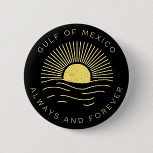Gulf of Mexico Always and Forever Vintage Sunset 2 Inch Round Button