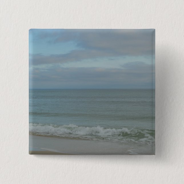 Gulf of Mexico Beach 2 Inch Square Button (Front)