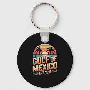 Gulf Of Mexico Est. 1550 Beach Lovers Summer Vacat Keychain