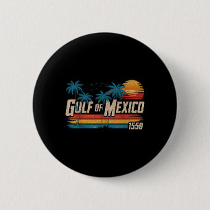 Gulf Of Mexico Est 1550 Retro Vintage Beach Gulf O 2 Inch Round Button