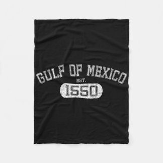 Gulf Of Mexico Est 1550 Retro Vintage Gulf For Men Fleece Blanket