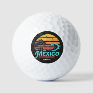 Gulf of Mexico Forever Vintage Beach Mexican  Golf Balls