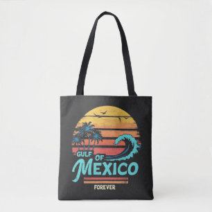 Gulf of Mexico Forever Vintage Beach Mexican Tote Bag