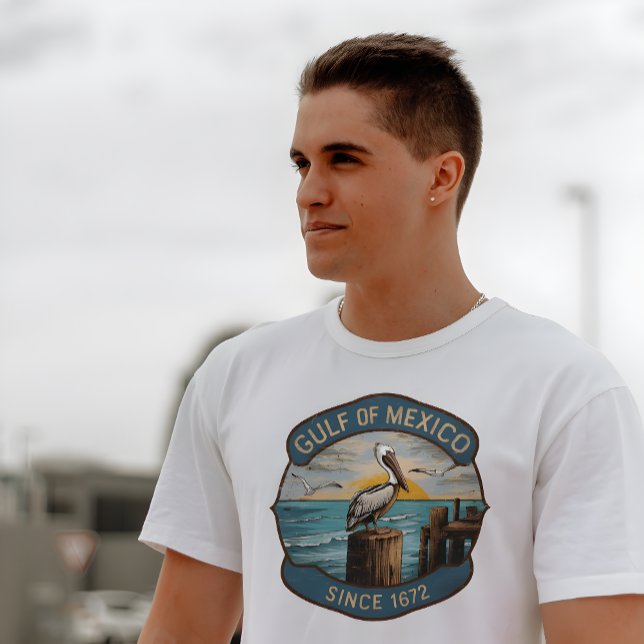 Gulf of Mexico Heritage Badge T-Shirt (Gulf of Mexico Heritage Badge style white t-shirt. )