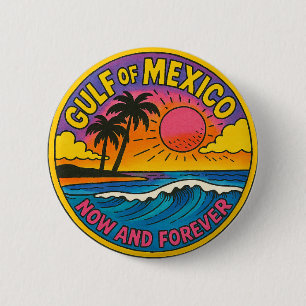 Gulf of Mexico Now and Forever Ocean Art 2 Inch Round Button