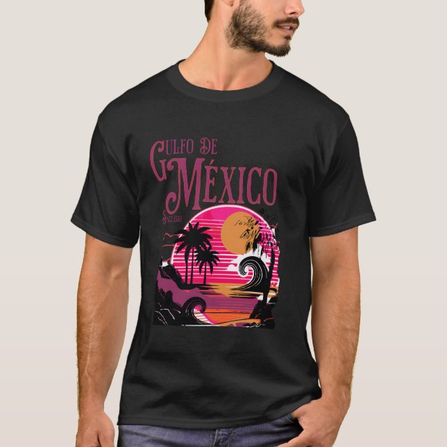 Gulf Of Mexico Retro sunset Beach Vacation T-Shirt (Front)